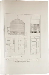 Diseño de una vivienda típica de Nueva York, de un Atlas de los Estados Unidos, 1824